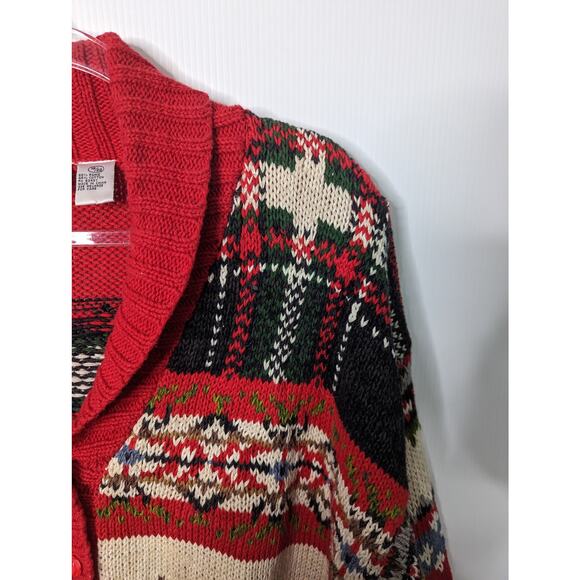 Y2K Fashion Bug Winter Holiday Shawl Collar Cardigan Sweater Plus Size 18 20 - Picture 7 of 10